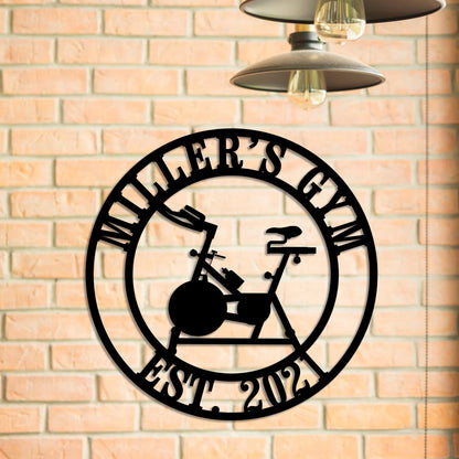 Treadmill Metal Gym Sign, Custom Fitness Center, Cross Fit Club Wall Decor, Anniversary Art Gift For Him her, Metal Laser Cut Metal Signs Custom Gift Ideas