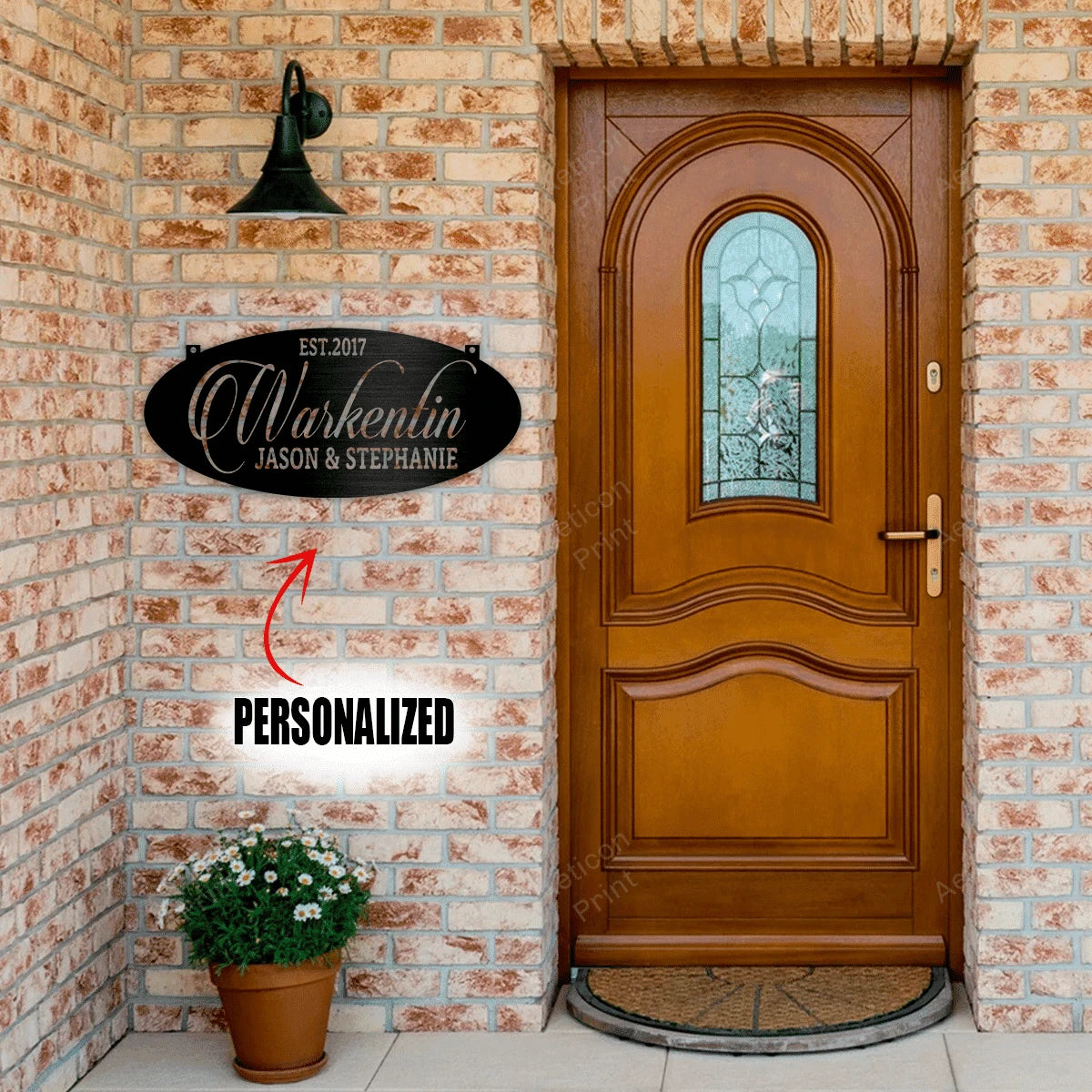 Metal Address Sign , Oval Metal Address, Personal Metal Sign, Custom Name Address Metal Oval Metal Art Laser Cut Metal Signs Custom Gift Ideas
