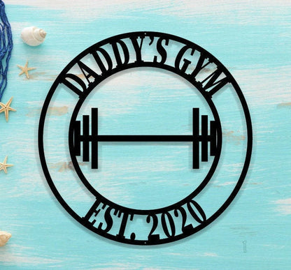 Gym Sign, Personalized Home Gym Sign, Custom Metal Gym Sign, Home Gym Sign, Cross Fit Sign, Metal Wall Decor, Metal Wall Art, Metal Sign Laser Cut Metal Signs Custom Gift Ideas