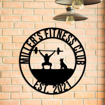 Dog Metal Gym Sign, Custom Fitness Center, Cross Fit, Wall Decor, Wedding, Anniversary Gift For Him, Metal Laser Cut Metal Signs Custom Gift Ideas