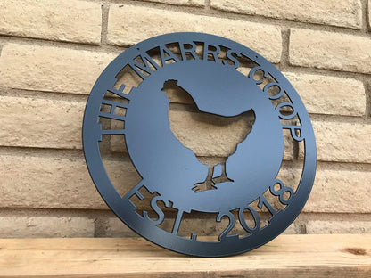 Custom Chicken Coop Sign, Metal Chicken Coop Sign, Personalized Chicken Coop Sign Laser Cut Metal Signs Custom Gift Ideas