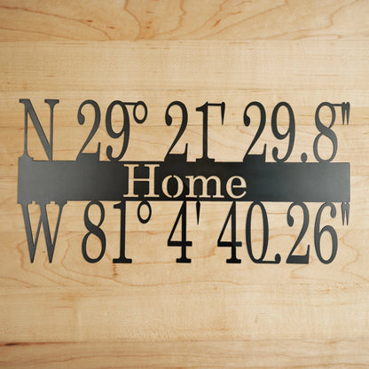 Custom Gps Coordinates Sign Latitude Longitude Signs Laser Cut Metal Signs Custom Gift Ideas