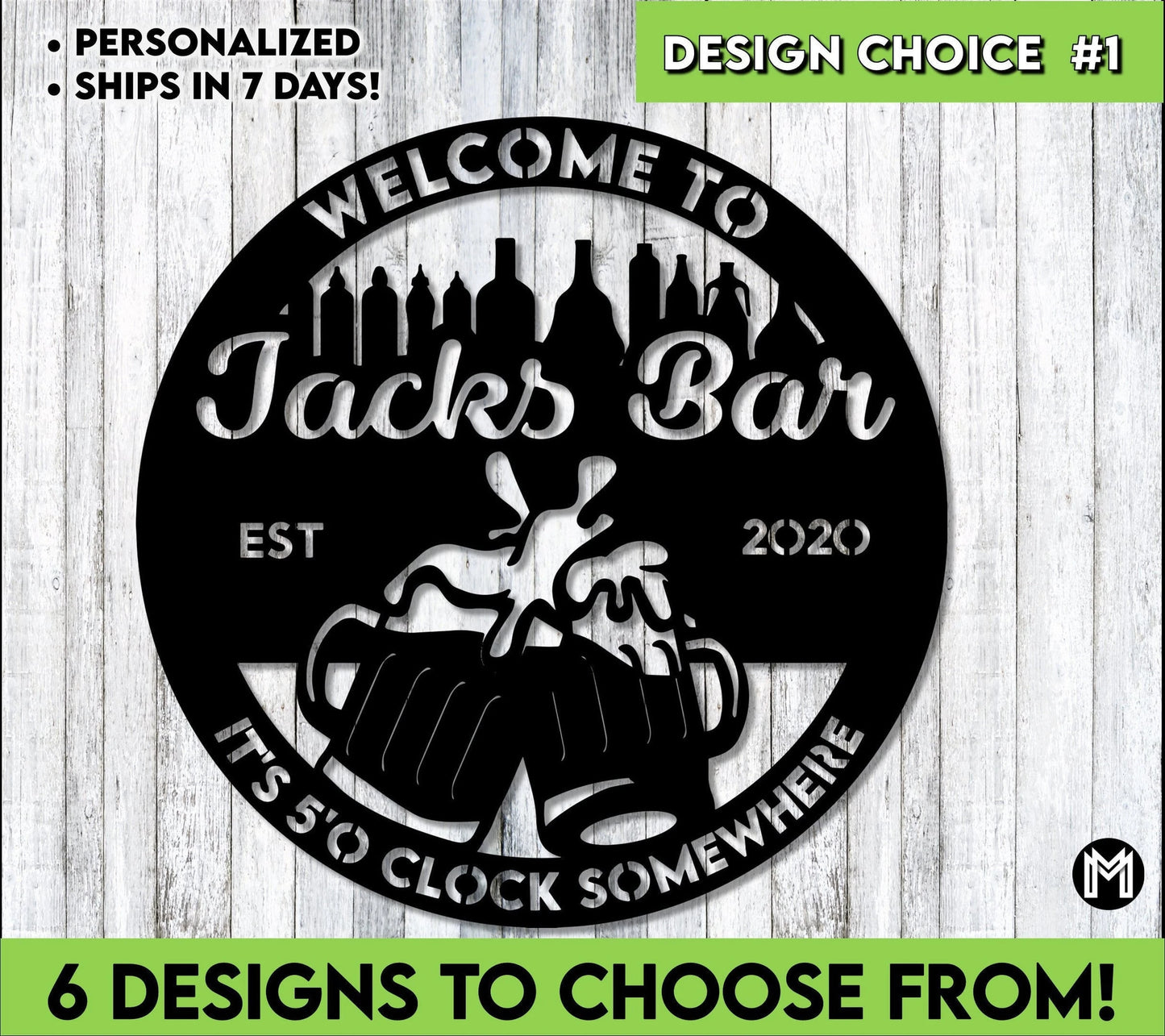 Welcome To The Bar Sign, Metal, Custom Bar Sign, Personalized Bar Sign, Made To Order Bar Sign, Pub Sign, Home Bar Signs Laser Cut Metal Signs Custom Gift Ideas