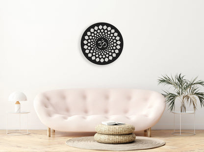 Metal Wall Art, Om Sign, Home Decor, Housewarming Gift, Yoga Studio Decoration,, Metal Laser Cut Metal Signs Custom Gift Ideas