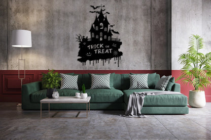 Trick Or Treat Halloween Metal Wall Decor, Metal Wall Art, Large Metal Wall Decor, Wall Hangings, Metal Wall Signs, Housewarming Gift, Metal Laser Cut Metal Signs Custom Gift Ideas