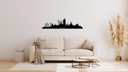 Vienna City Silhouette Metal Wall Art, Housewarming Gift, Metal Art, Metal Wall Decor, Large Metal Wall Art, Metal Skyline, Silhouette, Metal Laser Cut Metal Signs Custom Gift Ideas