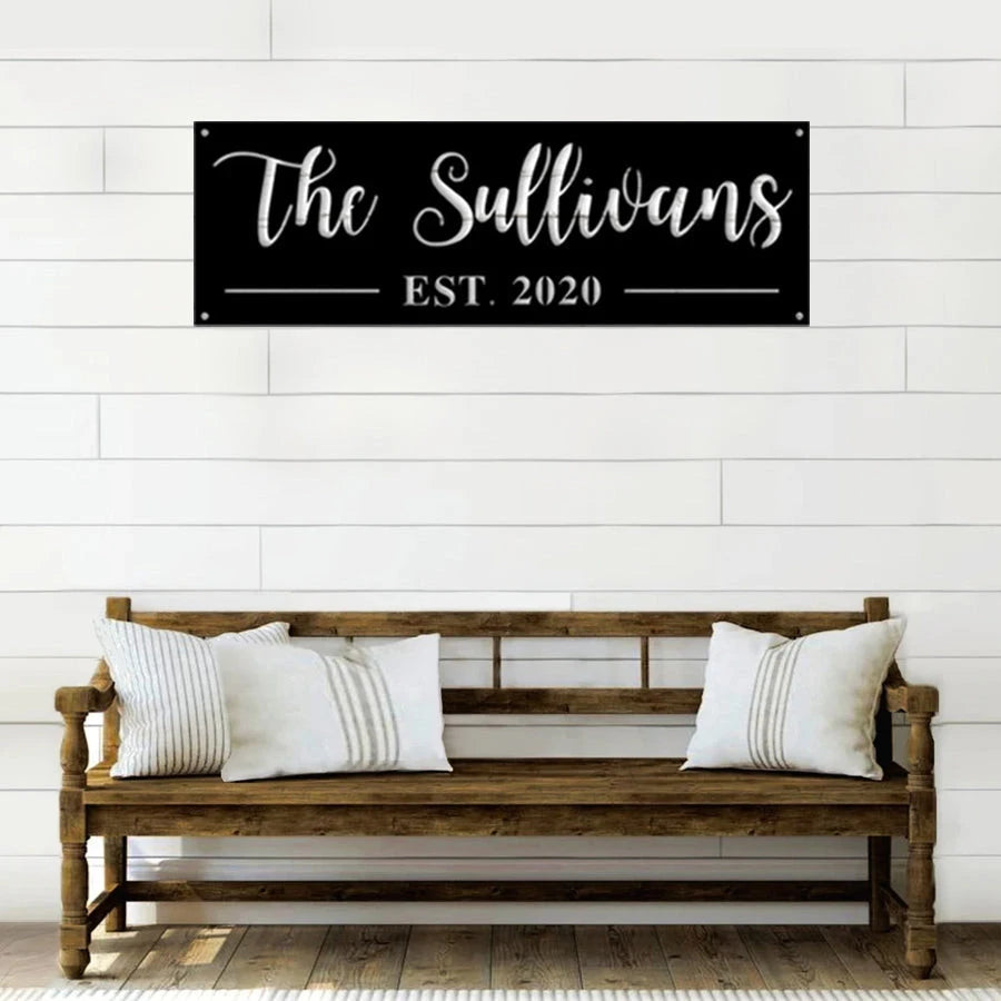 Family Name Metal Sign