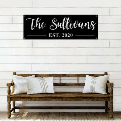 Family Name Metal Sign