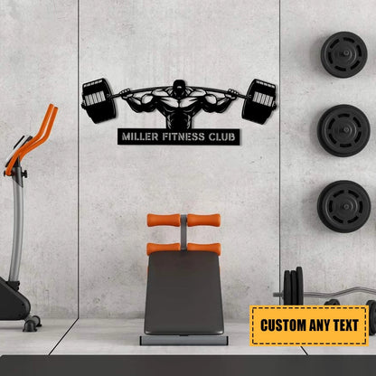 Personalized Metal Gym Sign, Custom Fitness Center, Cross Fit Club, Home Wall Decor, Metal Laser Cut Metal Signs Custom Gift Ideas