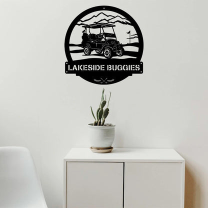 Golf Cart Custom Monogram Metal Sign, Wall Art Decor, Personalized Metal Sign, Personalized Name, Metal Name Sign, Kids Sign, Sports, Pga Laser Cut Metal Signs Custom Gift Ideas