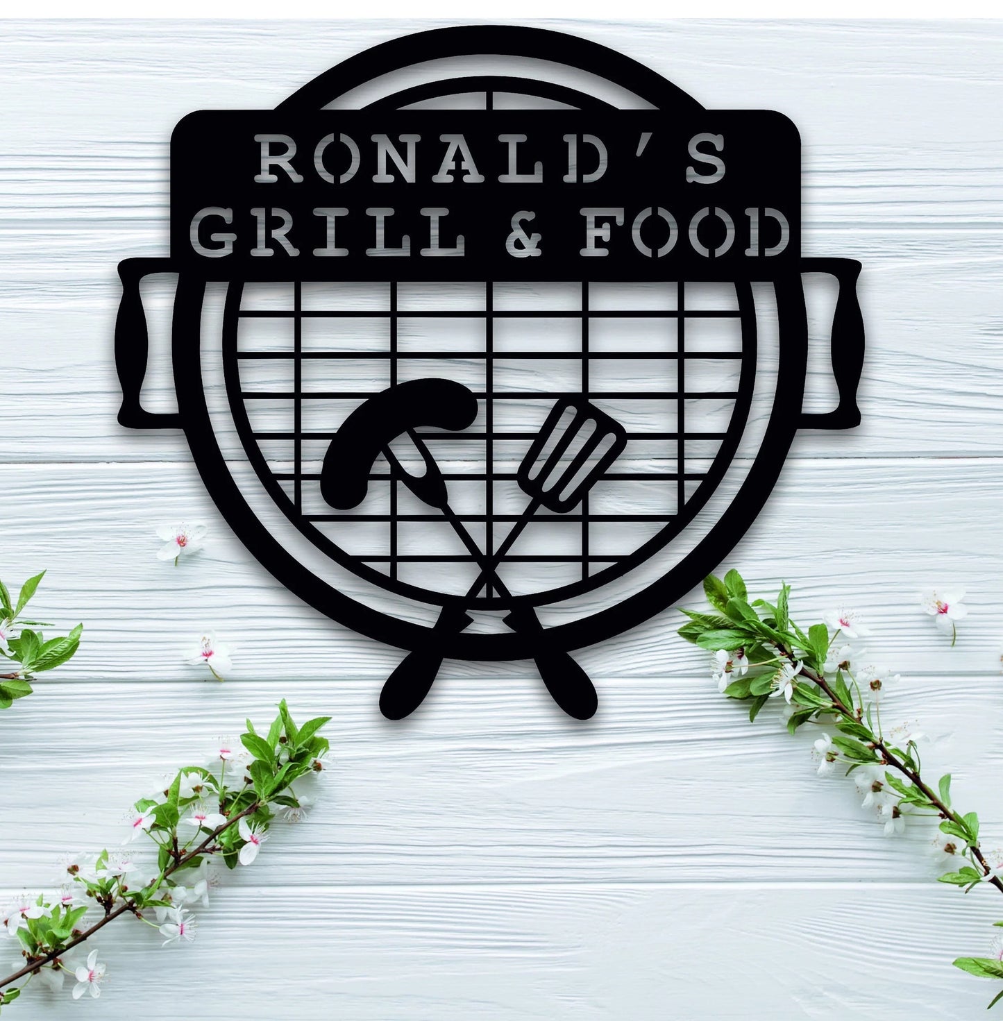 Personalized Backyard Bbq Metal Sign, Outdoor Wall Decor, Metal Wall Decor, Bbq Metal Decor, Personalized Home Decor, Metal Wall Art Laser Cut Metal Signs Custom Gift Ideas