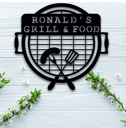 Personalized Backyard Bbq Metal Sign, Outdoor Wall Decor, Metal Wall Decor, Bbq Metal Decor, Personalized Home Decor, Metal Wall Art Laser Cut Metal Signs Custom Gift Ideas