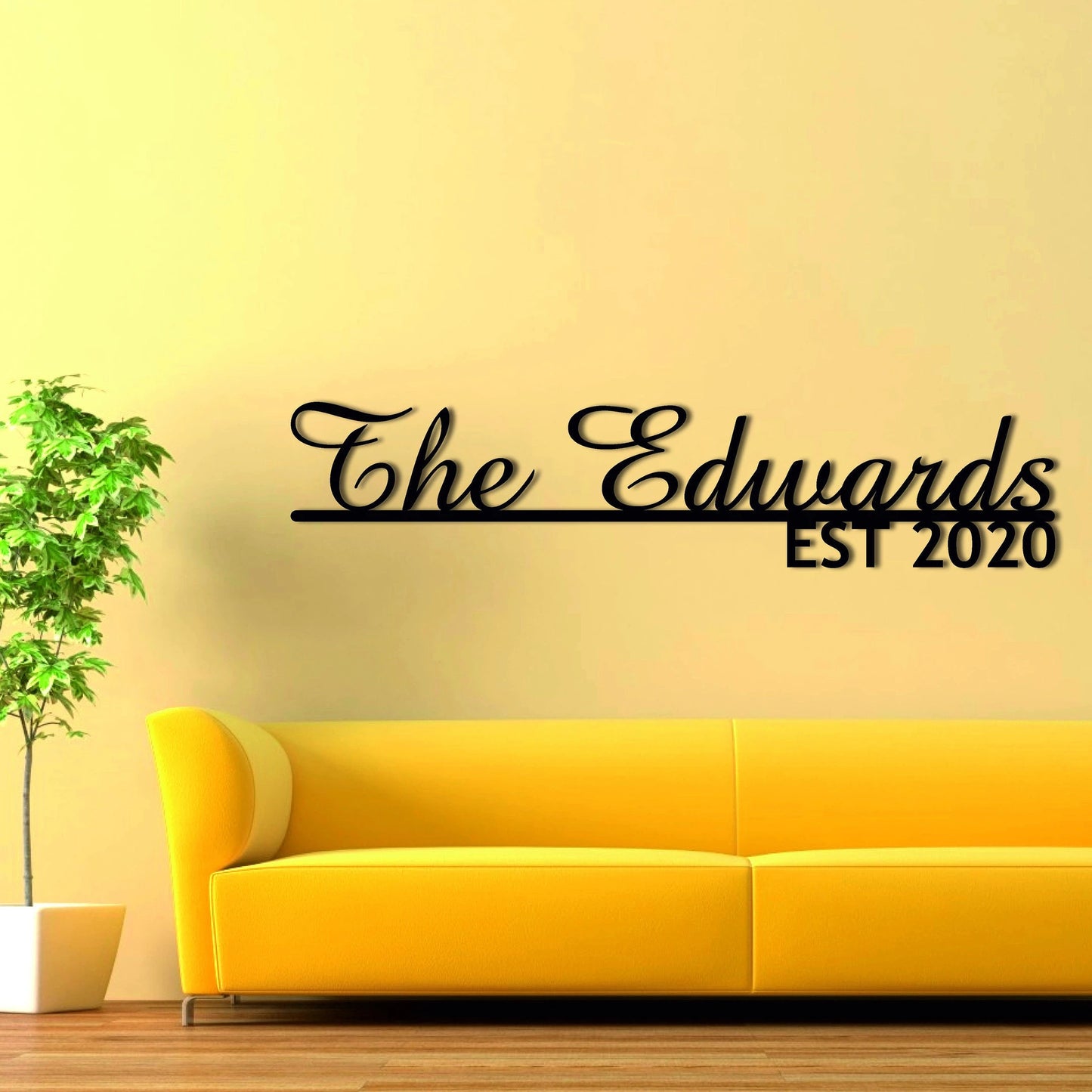 Personalized Family Name Sign, Metal Last Name Sign, Personalized Metal Name Sign, Metal Wall Art Decor Laser Cut Metal Signs Custom Gift Ideas