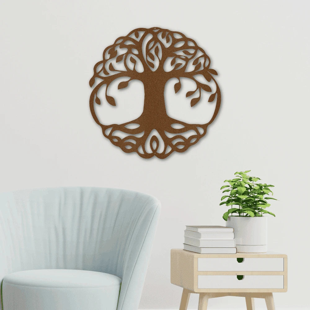 Classic Tree of Life Steel Art Wall Metal Decor Laser Cut Metal Signs Custom Gift Ideas
