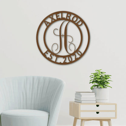 Personalized Family Name Steel Art Wall Decor Metal Name Sign Laser Cut Metal Signs Custom Gift Ideas