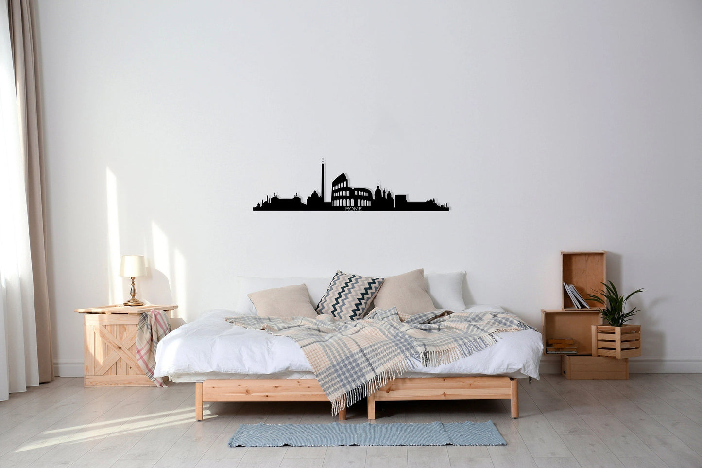 Rome City Silhouette Metal Wall Art, Rome Collosseum Metal Wall Decor, Housewarming Gift, Home Living Room Decoration, Wall Hangings,, Metal Laser Cut Metal Signs Custom Gift Ideas