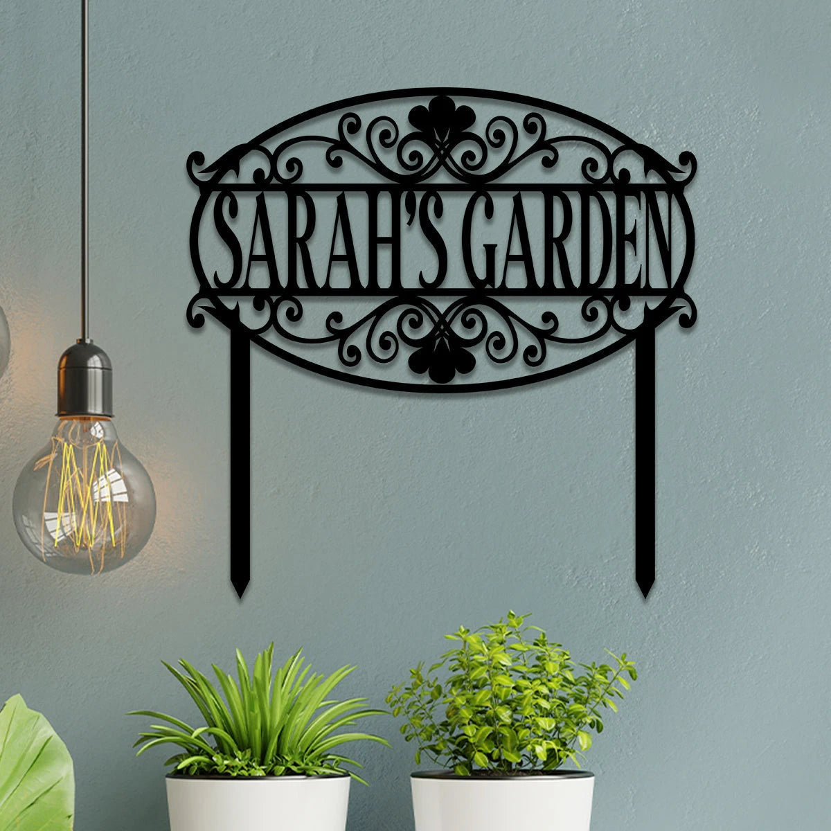 Metal Garden Sign, Custom Garden Stake, Decor, Wedding, Anniversary Art Gift For Her, Gardening Lovers, Metal Laser Cut Metal Signs Custom Gift Ideas