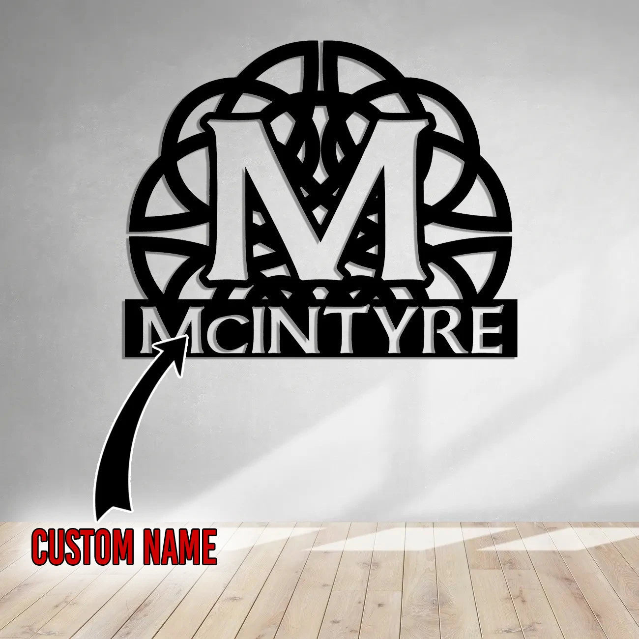 Celtic Knot Monogram Sign, Custom Celtic Name, Irish Wedding Gift, Celtic Housewarming Gift, Celtic Wedding Gift Laser Cut Metal Signs Custom Gift Ideas