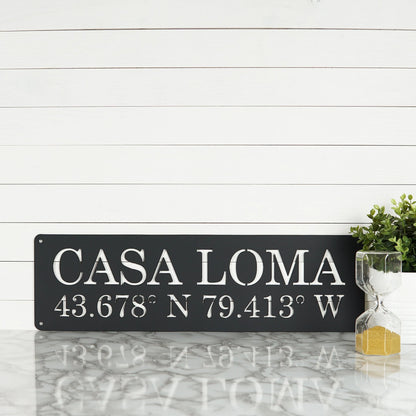 Custom Gps Coordinates Sign Latitude Longitude Signs Laser Cut Metal Signs Custom Gift Ideas