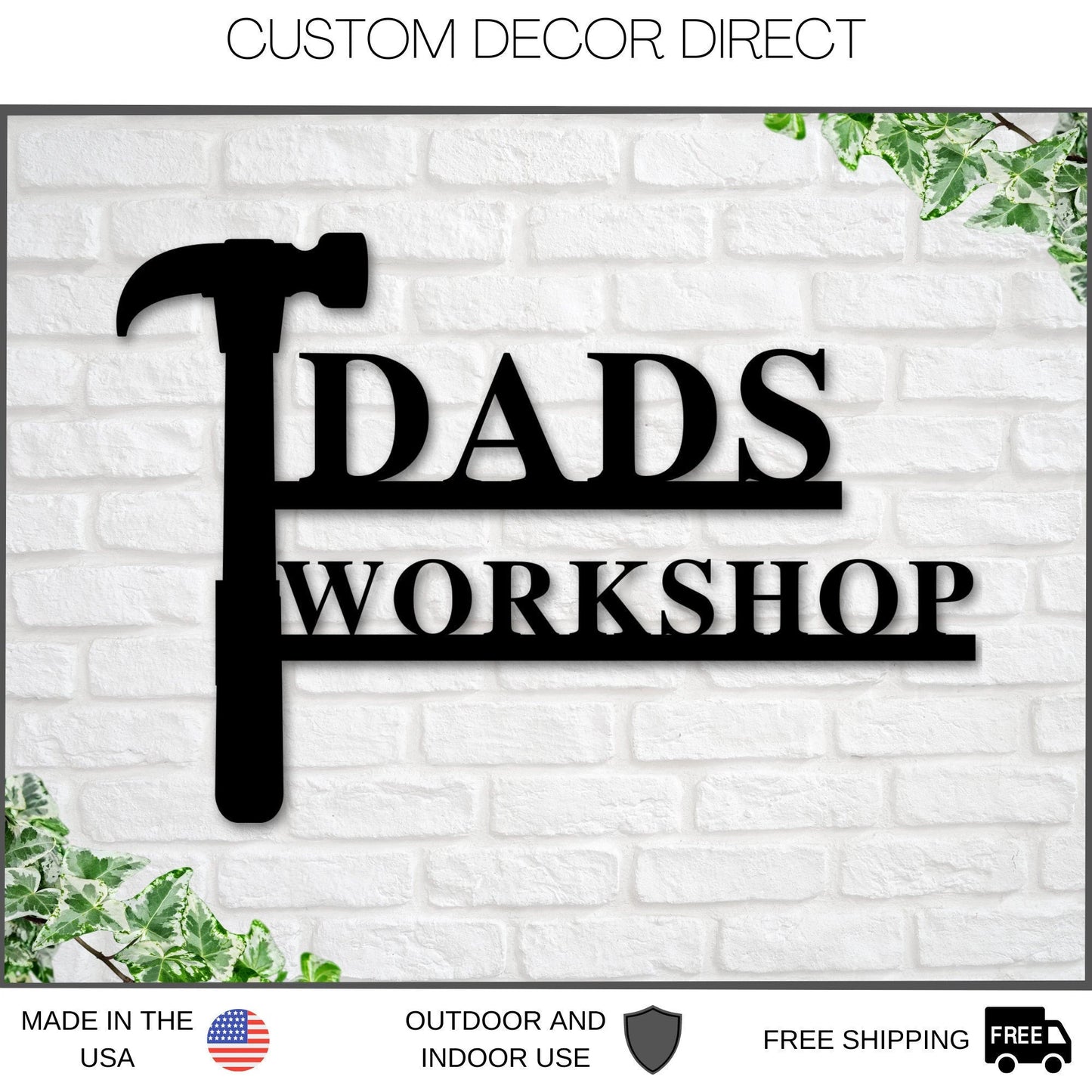 Dads Workshop, Dads Garage Sign, Fathers Day Gift, Metal Sign, Gift For Husband, Sign For Dad, Personalized Dad Sign, Dad Sign, Gift For Dad Laser Cut Metal Signs Custom Gift Ideas