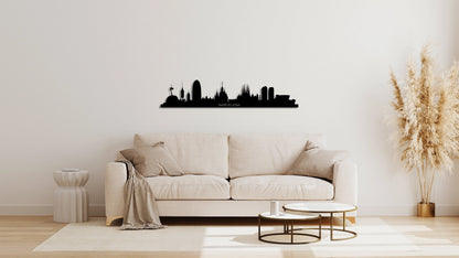 Barcelona City Silhouette Metal Wall Art, Barcelona Skyline Metal Wall Decor, Housewarming Gift, Living Room Decoration, Wall Hangings,, Metal Laser Cut Metal Signs Custom Gift Ideas