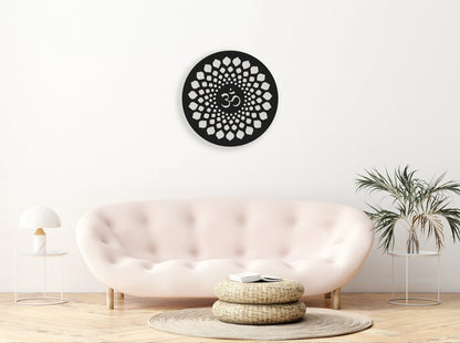 Metal Wall Art, Om Sign, Home Decor, Housewarming Gift, Yoga Studio Decoration,, Metal Laser Cut Metal Signs Custom Gift Ideas