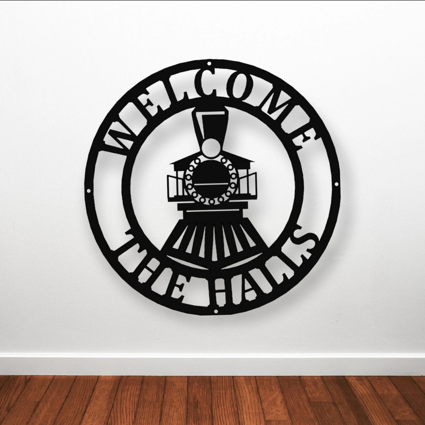 Personalized Train Sign Cut Metal Sign Metal House Sign
