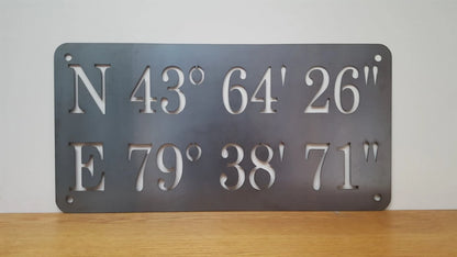 Custom Gps Coordinates Sign Latitude Longitude Signs Laser Cut Metal Signs Custom Gift Ideas