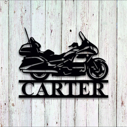 Custom Metal Motorcycle Sign, Personalized Motorcycle Name Metal Sign, Metal Wall Decor, Personalized Name Sign, Metal Name Sign, Bike Sign Laser Cut Metal Signs Custom Gift Ideas