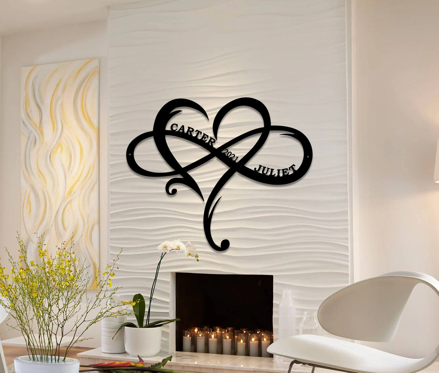 Personalized Metal Infinity Sign, Infinity Name Sign , Custom Metal Sign, Metal Art, Anniversary Gift, Newly Engaged Gift, Housewarming Gift Laser Cut Metal Signs Custom Gift Ideas