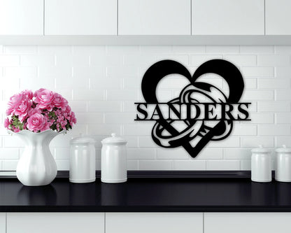 Personalized Family Name Metal Sign, Metal Monogram Sign, Last Name Sign, Housewarming Gift, Custom Metal Name Sign, Wedding Gift, Monogram, Metal Laser Cut Metal Signs Custom Gift Ideas