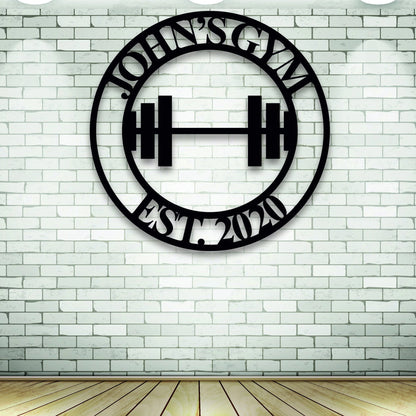 Gym Sign, Personalized Home Gym Sign, Custom Metal Gym Sign, Home Gym Sign, Cross Fit Sign, Metal Wall Decor, Metal Wall Art, Metal Sign Laser Cut Metal Signs Custom Gift Ideas