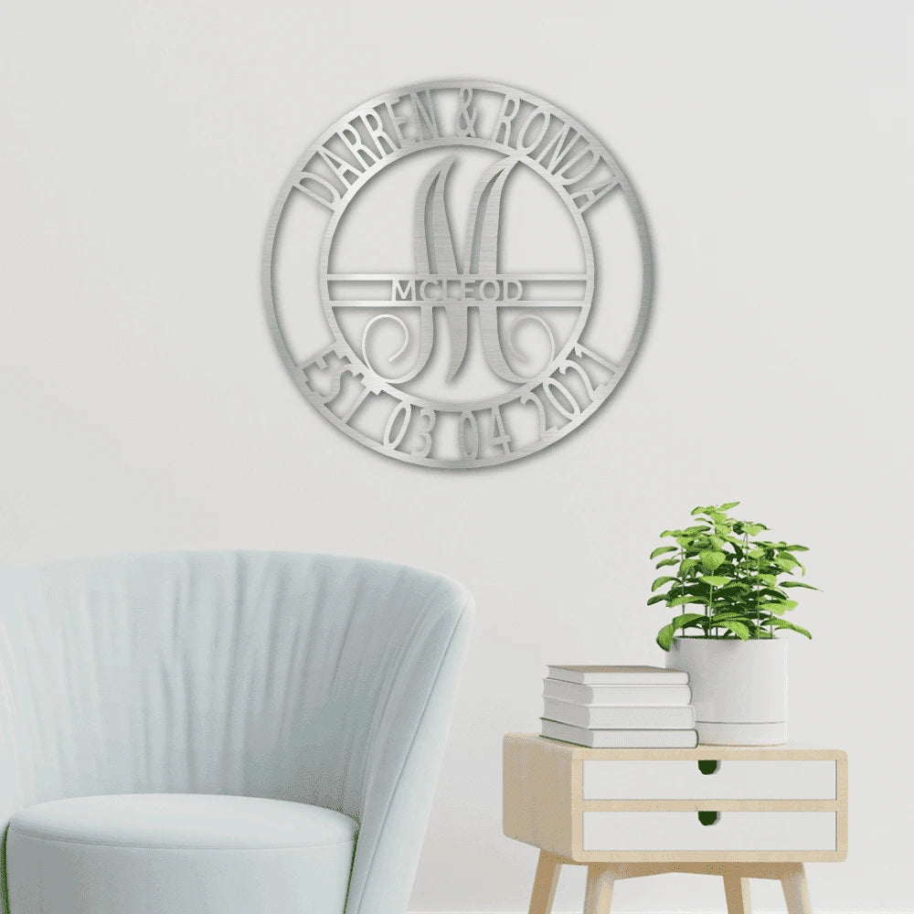 Personalized Elaborate Name Steel Art Wall Decor Metal Name Sign Laser Cut Metal Signs Custom Gift Ideas