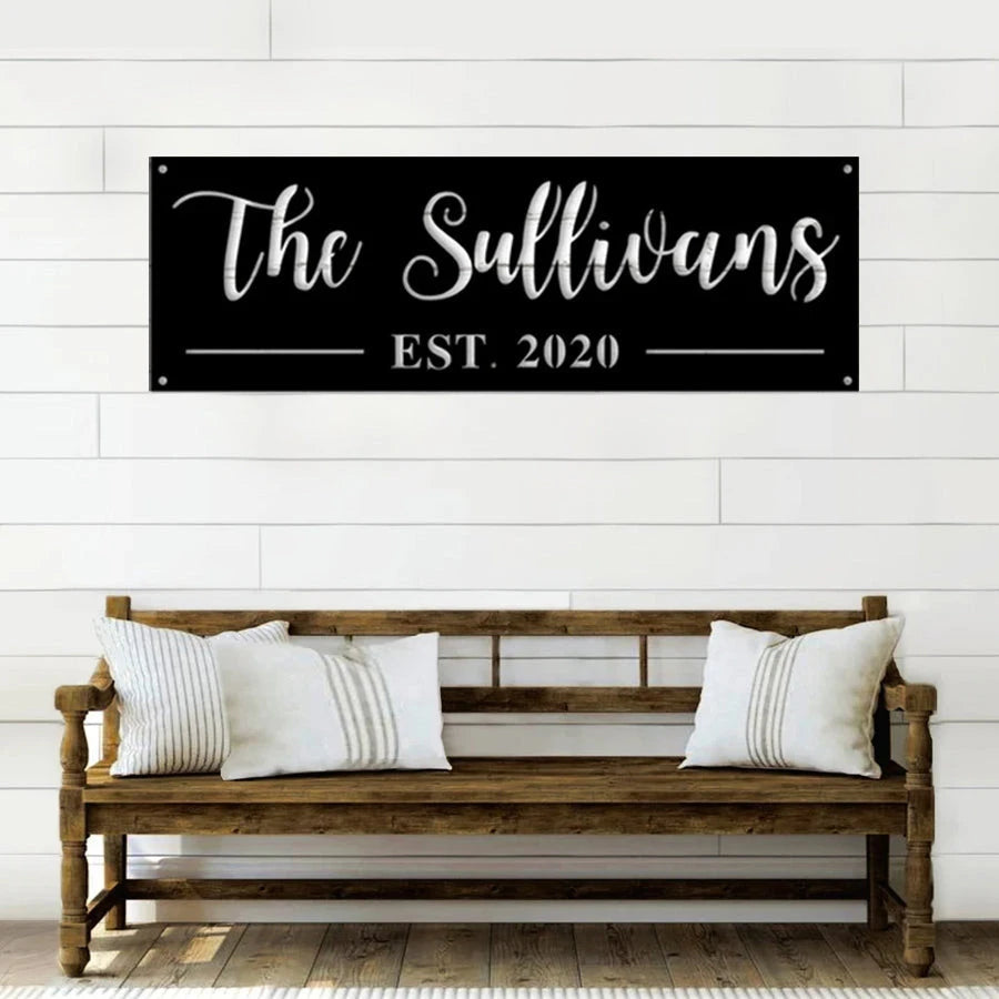 Family Name Metal Sign
