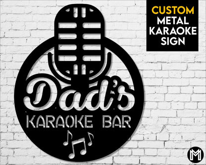 Metal Karaoke Sign, Custom Karaoke Sign, Personalized Karaoke Sign, Made To Order Karaoke Sign, Home Karaoke Sign, Fathers Day Gift Laser Cut Metal Signs Custom Gift Ideas