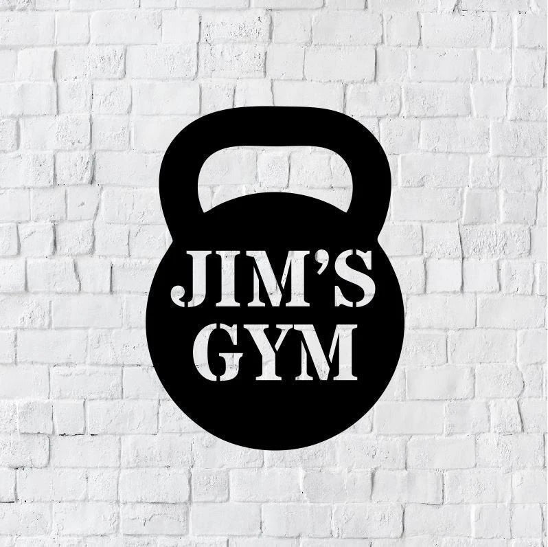 Personalized Metal Home Gym Sign, Gym Wall Decor, Metal Wall Decor, Home Gym Decor, Personalized Home Decor, Metal Wall Art, Laser Cut Metal Signs Custom Gift Ideas
