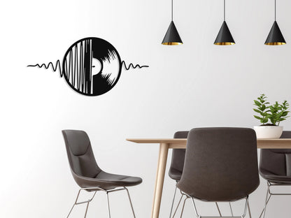 Record Metal Wall Decor, Metal Wall Art, Housewarming Gift, Home Decor, Office Decor, Interior Design, Metal Laser Cut Metal Signs Custom Gift Ideas