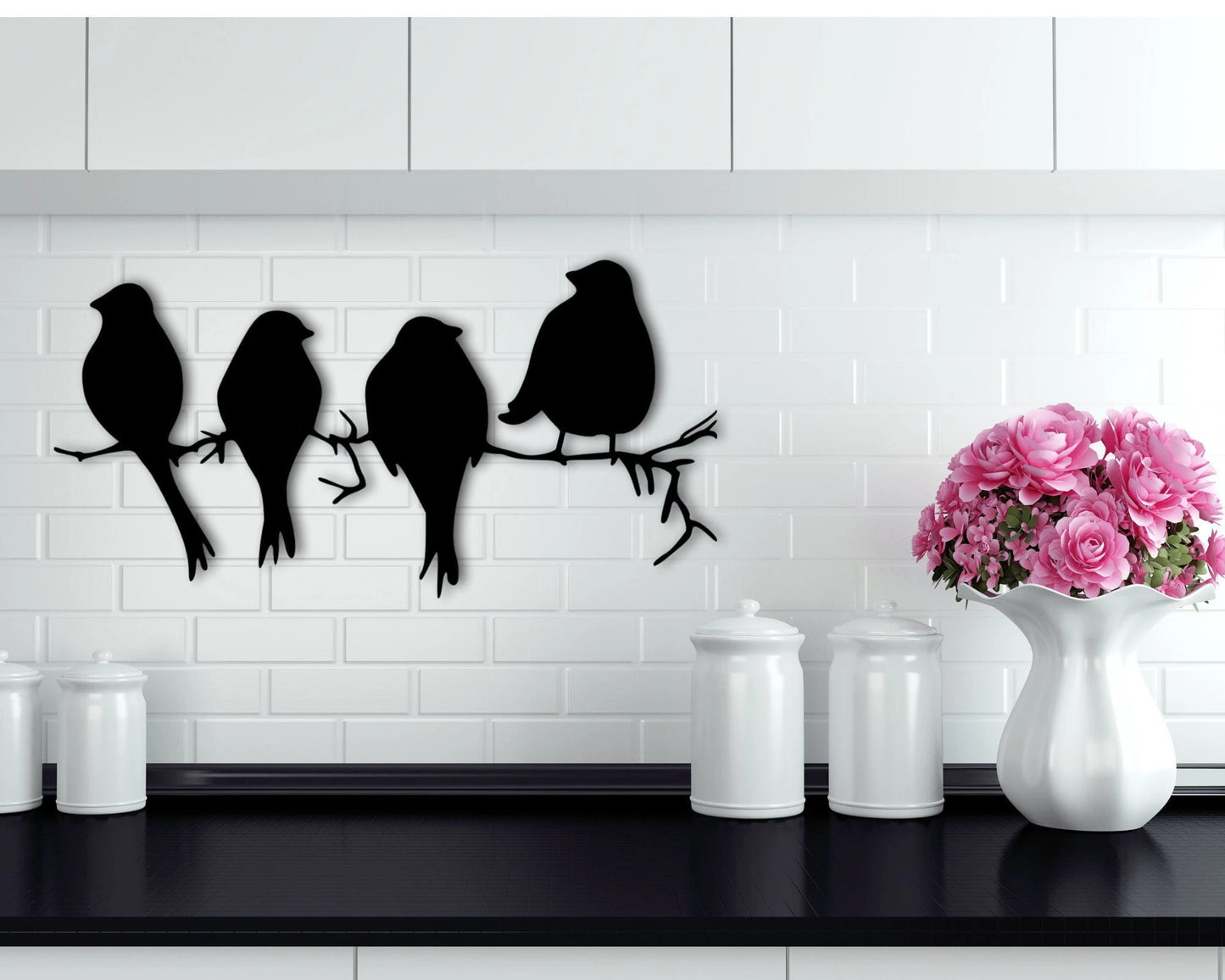 Metal Bird Wall Art, Birds On A Branch, Custom Birds On A Wire, Metal Wall Art, Bird Home Decor, Personalized Metal Wall Art Custom Bird Art, Metal Laser Cut Metal Signs Custom Gift Ideas