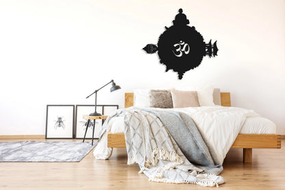 Buddha Circle Metal Wall Decor, Om, Home Decor, Housewarming Gift, Yoga Studio Decor, Metal Wall Art, Metal Laser Cut Metal Signs Custom Gift Ideas