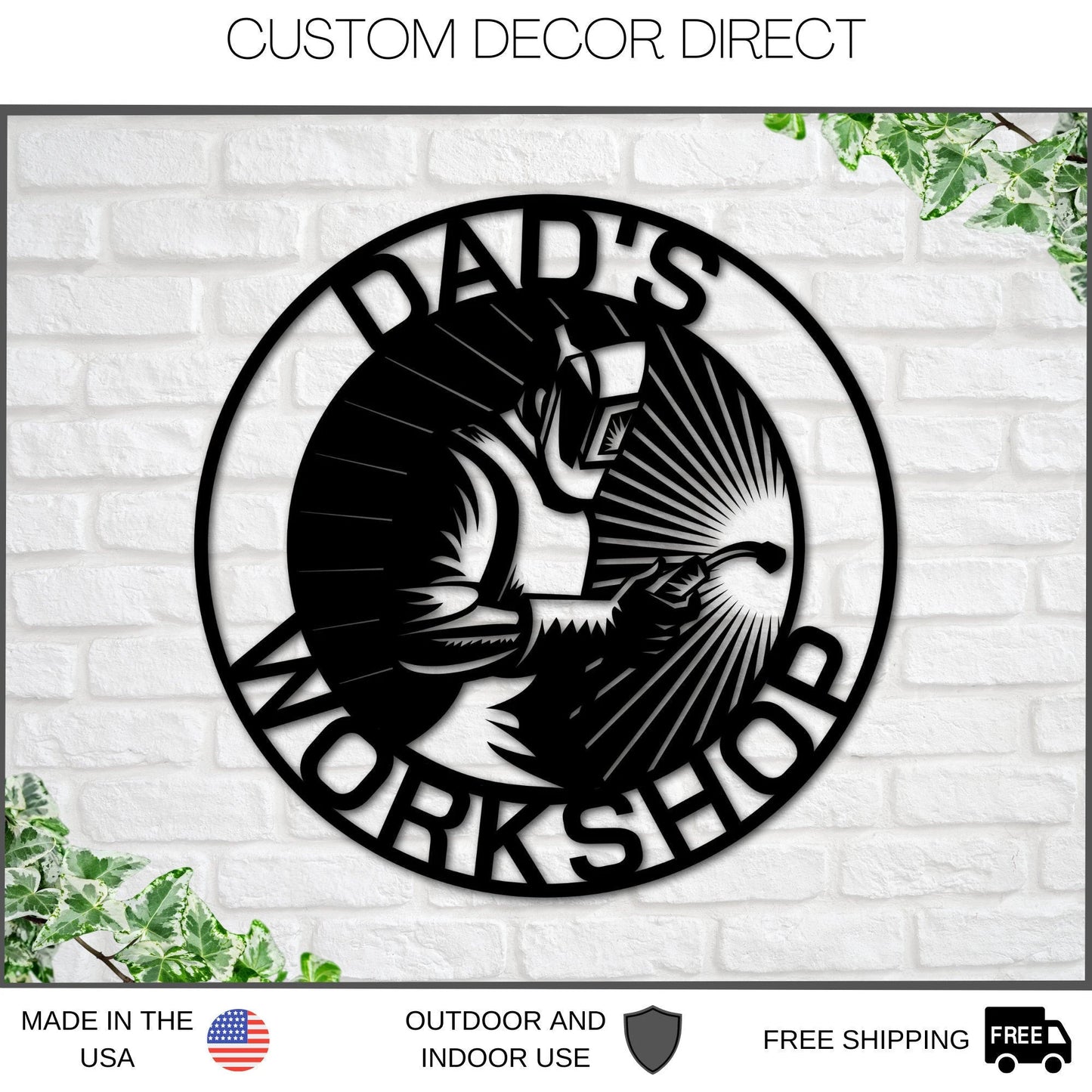 Dads Workshop, Dads Garage Sign, Fathers Day Gift, Metal Sign, Gift For Husband, Sign For Dad, Personalized Dad Sign, Dad Sign, Gift For Dad Laser Cut Metal Signs Custom Gift Ideas