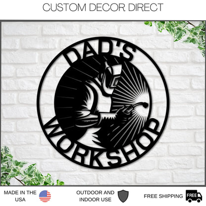 Dads Workshop, Dads Garage Sign, Fathers Day Gift, Metal Sign, Gift For Husband, Sign For Dad, Personalized Dad Sign, Dad Sign, Gift For Dad Laser Cut Metal Signs Custom Gift Ideas