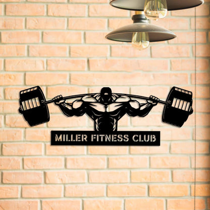 Personalized Metal Gym Sign, Custom Fitness Center, Cross Fit Club, Home Wall Decor, Metal Laser Cut Metal Signs Custom Gift Ideas