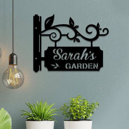 Metal Garden Sign, Custom Garden Stake, Decor, Wedding, Anniversary Art Gift For Her, Gardening Lovers, Metal Laser Cut Metal Signs Custom Gift Ideas