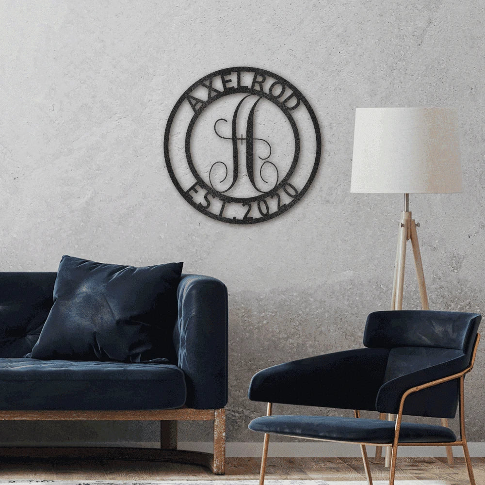 Personalized Family Name Steel Art Wall Decor Metal Name Sign Laser Cut Metal Signs Custom Gift Ideas