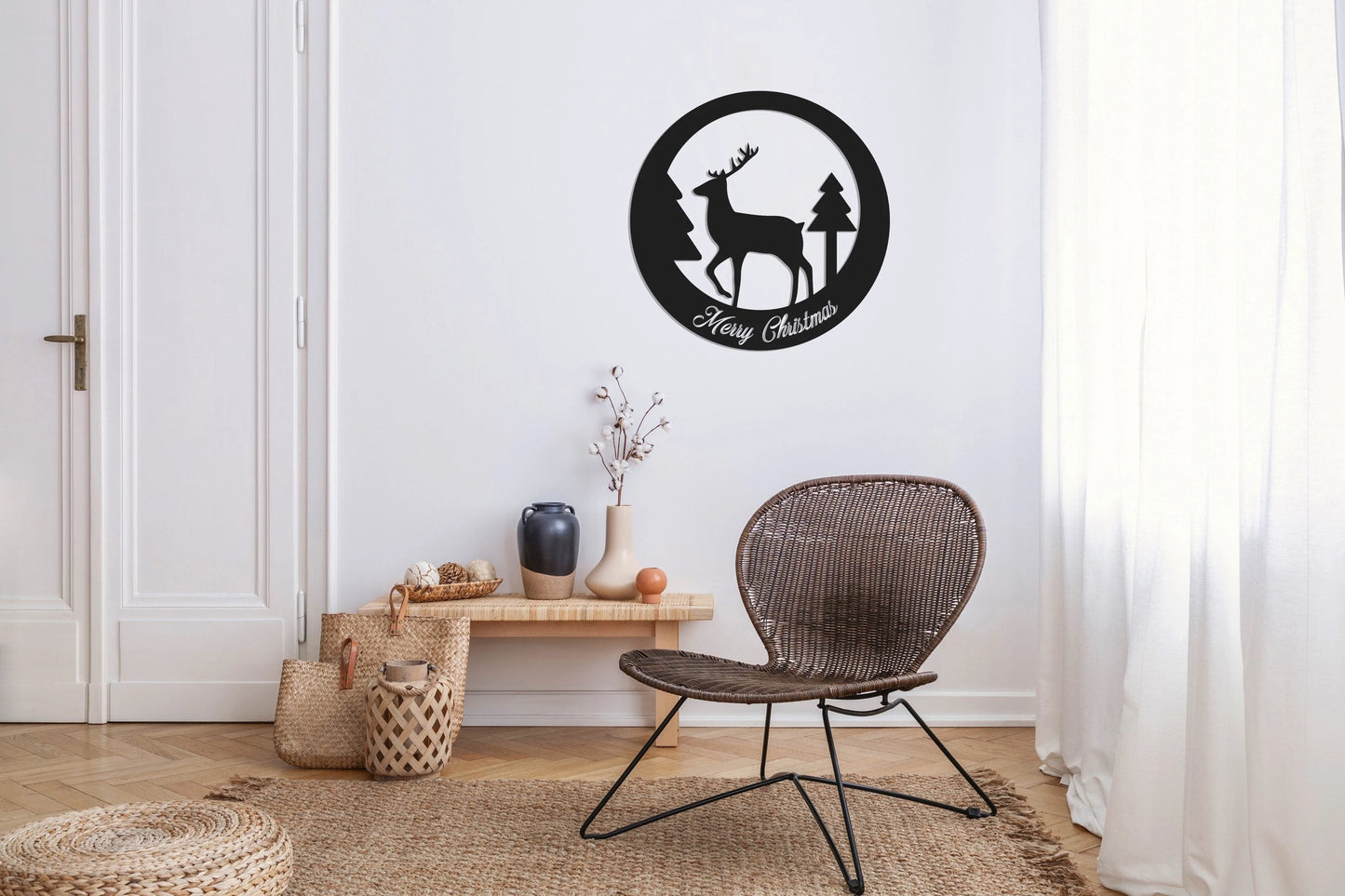 Christmas Metal Wall Art, Metal Wall Decor, Living Room Decor, Christmas Gift For Family, Housewarming Gift, Christmas Decor,, Metal Laser Cut Metal Signs Custom Gift Ideas