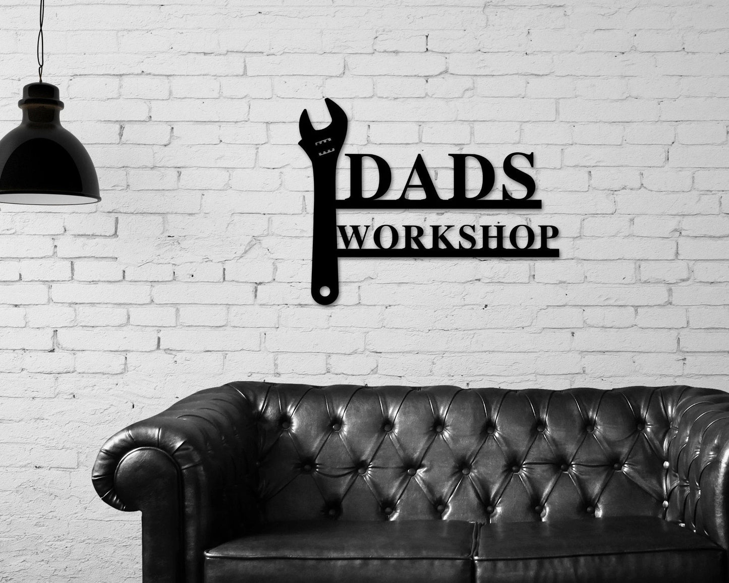 Grandpa's Workshop Sign, Crescent Wrench & Hammer Art, Gift For Grandpa, Woodworker Sign, Custom Workshop Sign, Grandpa Gift, Workshop Sign Laser Cut Metal Signs Custom Gift Ideas-2