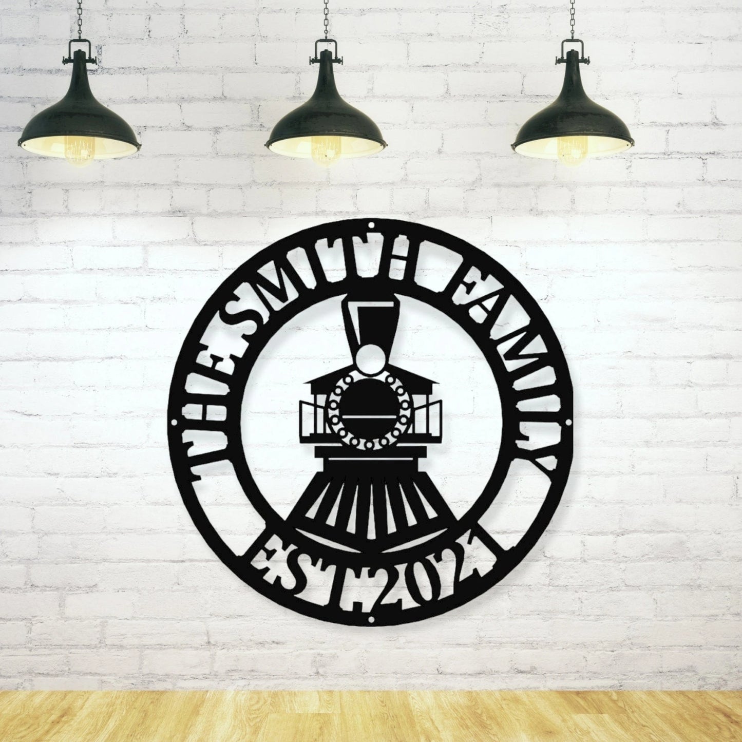 Personalized Train Sign Cut Metal Sign Metal House Sign
