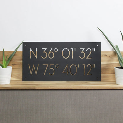 Custom Gps Coordinates Sign Latitude Longitude Signs Laser Cut Metal Signs Custom Gift Ideas