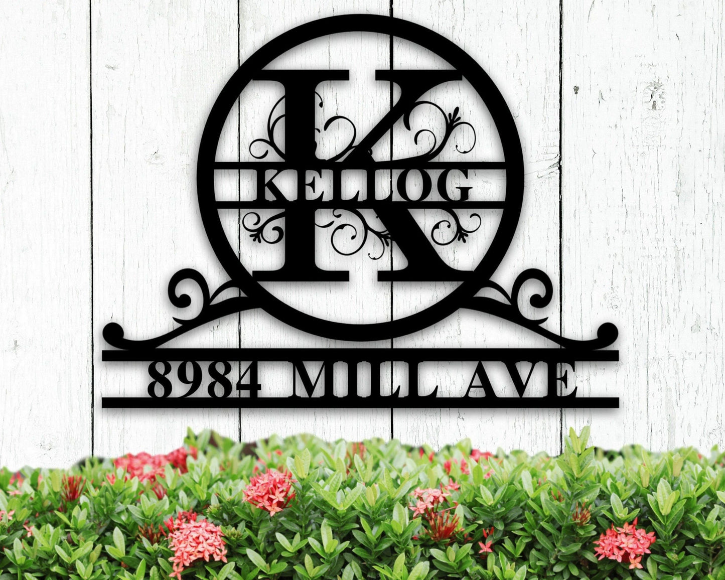 Metal Monogram Door Hanger, Metal Name Sign For Home, Personalized Metal Sign, Custom Family Name Sign, Last Name Sign, Metal Monogram Sign, Metal Laser Cut Metal Signs Custom Gift Ideas