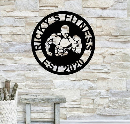 Personalized Metal Home Gym Sign, Gym Wall Decor, Metal Wall Decor, Home Gym Decor, Personalized Home Decor, Metal Wall Art, Laser Cut Metal Signs Custom Gift Ideas